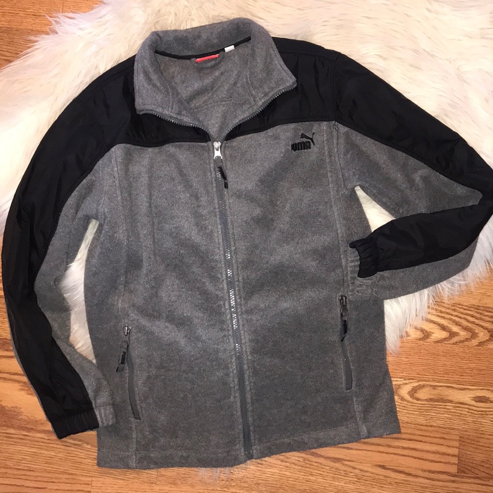 Gray and Black Puma Jacket